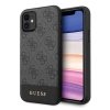 Guess GUHCN61G4GLGR iPhone 11 6,1 / Xrszary/grey hard case 4G Stripe Collection